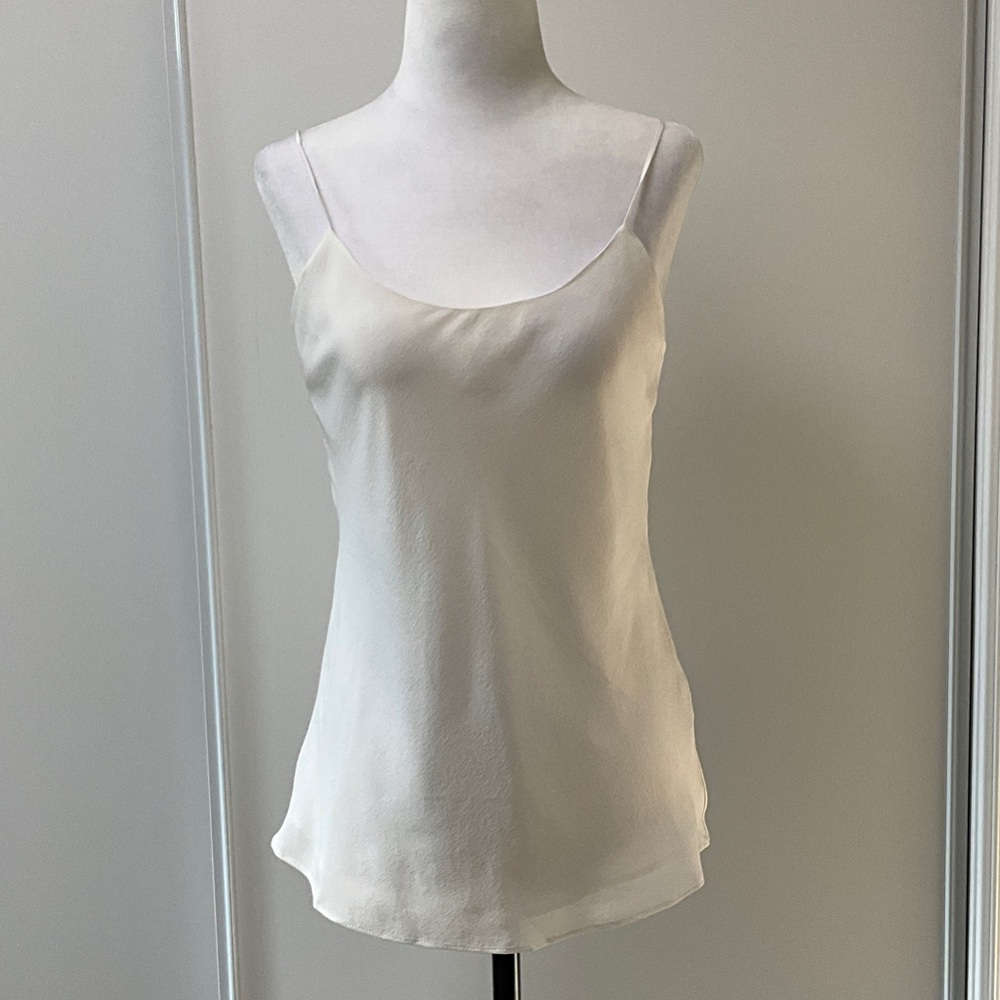 Club Monaco Cream 100% Silk Camisole Top